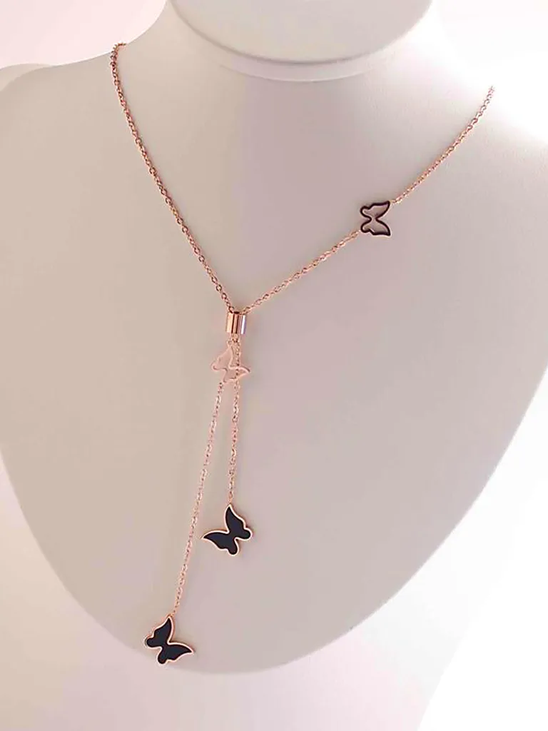 Western Pendant with Chain in Rose Gold finish - CP0773