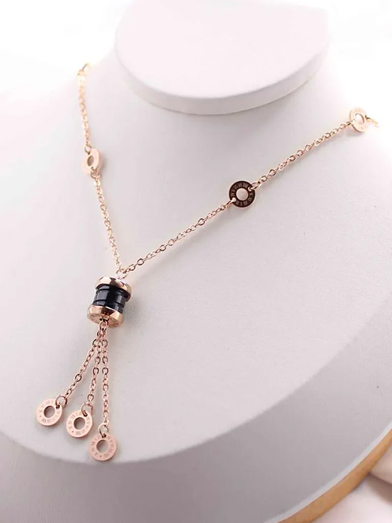 Western Pendant with Chain in Rose Gold finish - CP0772