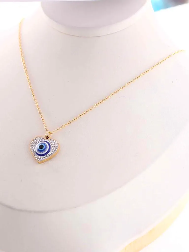 Evil Eye Pendant with Chain in Gold finish - CP0777