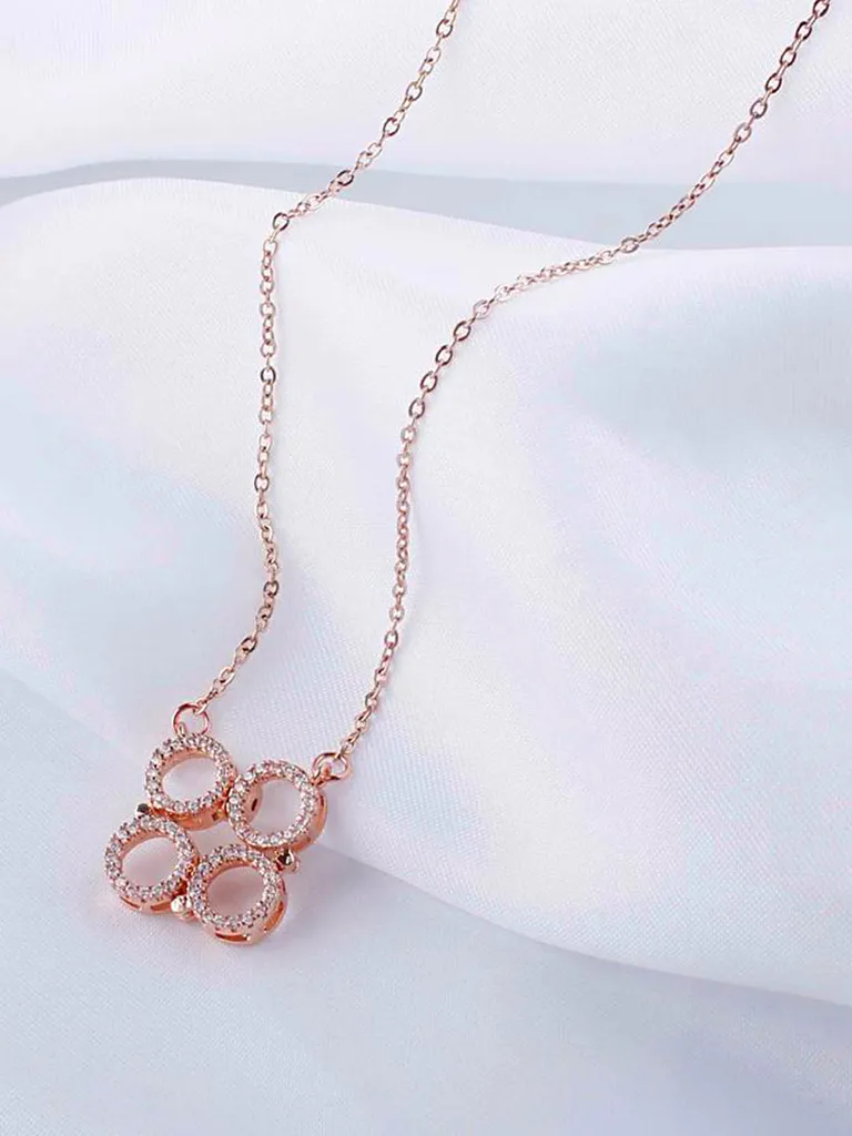 Western Pendant with Chain in Rose Gold finish - CP0776