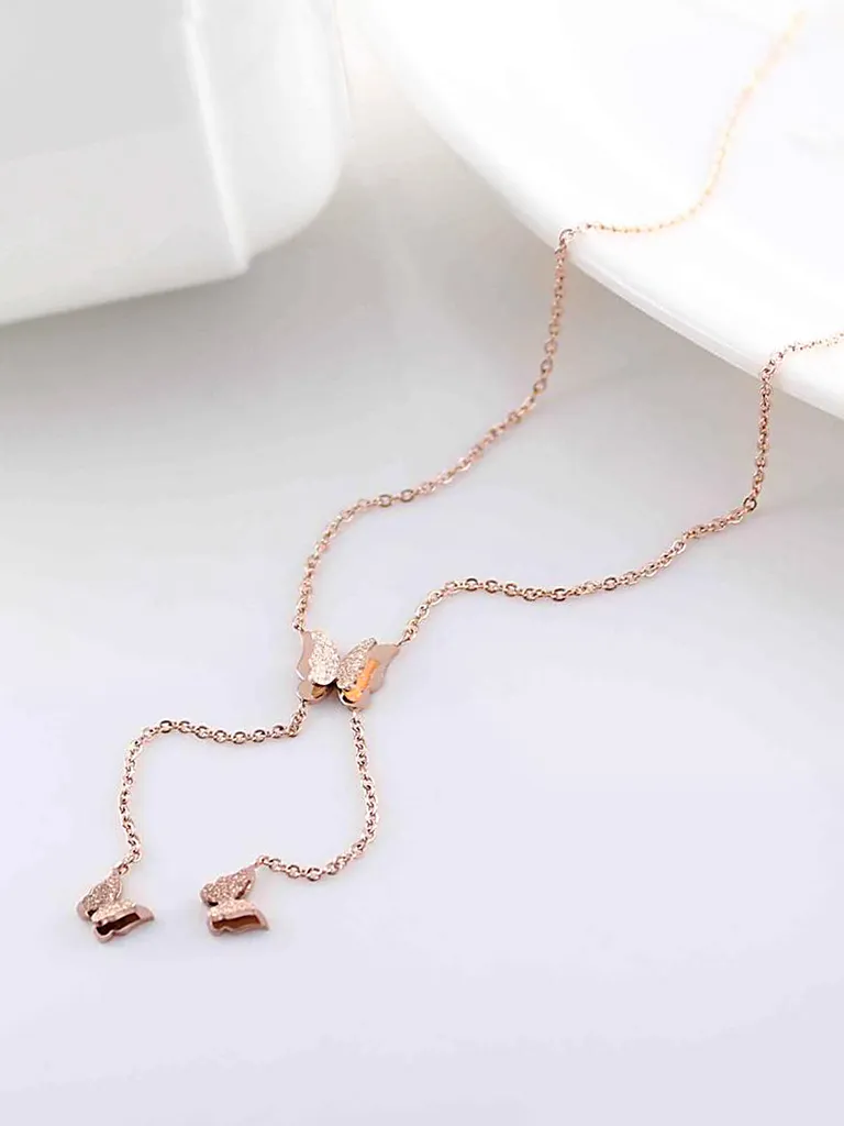 Western Pendant with Chain in Rose Gold finish - CP0781
