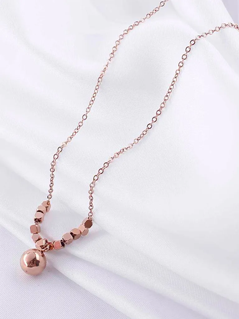 Western Pendant with Chain in Rose Gold finish - CP0782