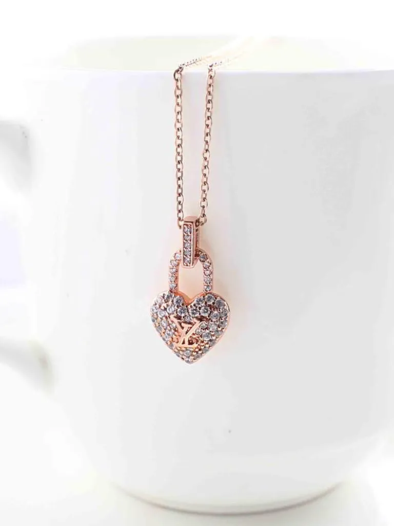 Western Pendant with Chain in Rose Gold finish - CP0783