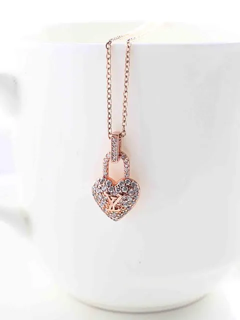 Western Pendant with Chain in Rose Gold finish - CP0783