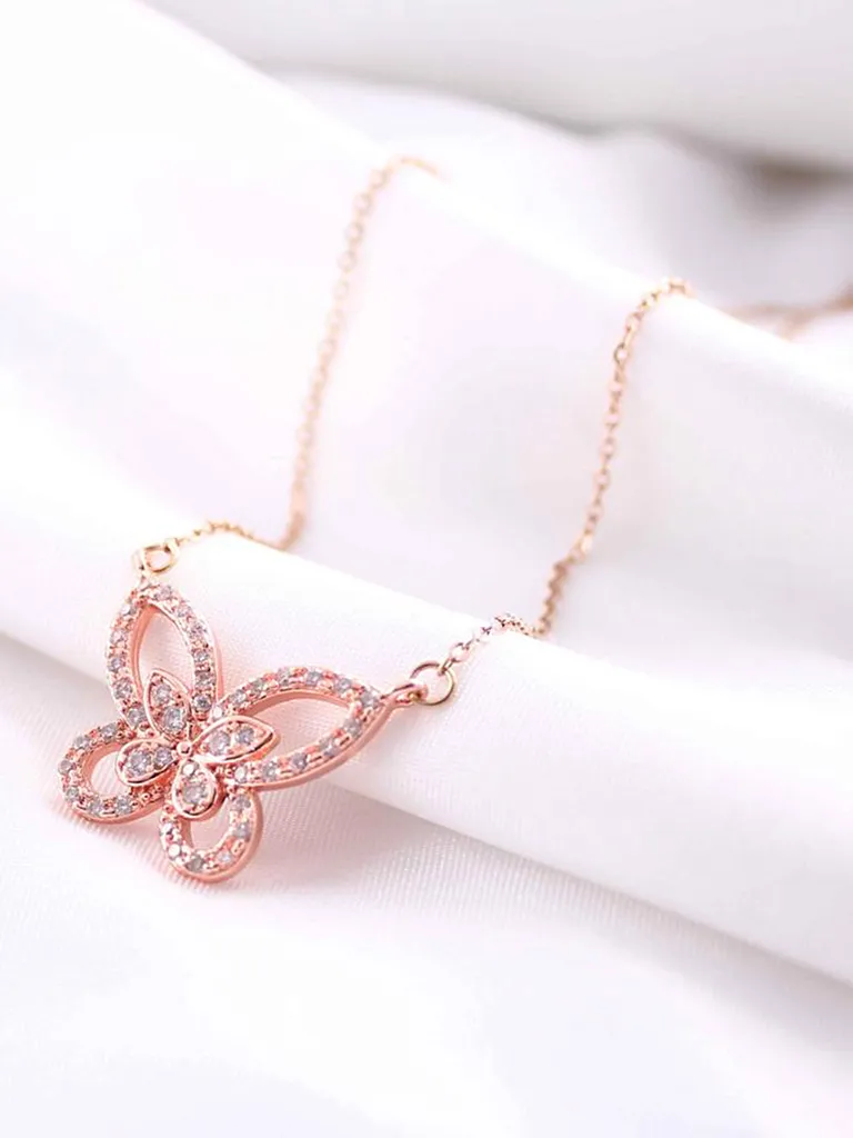 Western Pendant with Chain in Rose Gold finish - CP0785