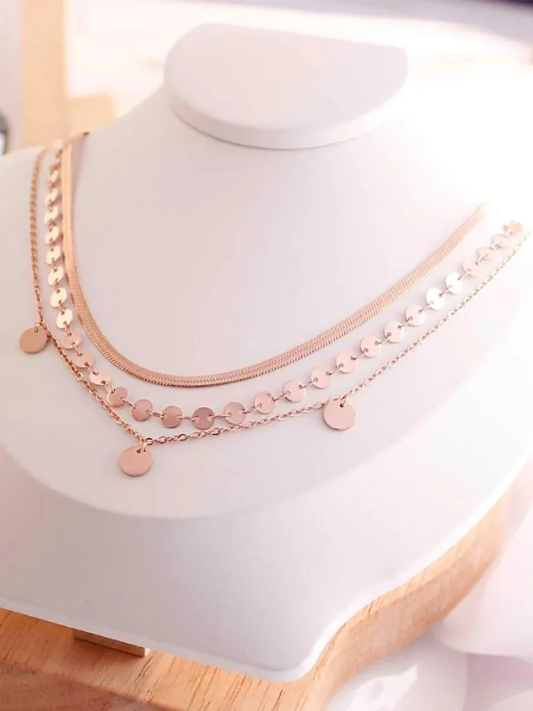 Western Pendant with Chain in Rose Gold finish - CP0810