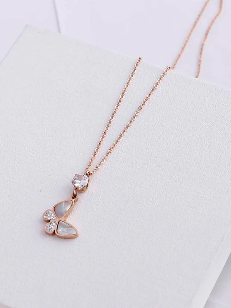 Western Pendant with Chain in Rose Gold finish - CP0816