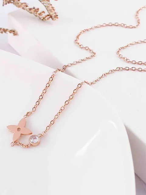 Western Pendant with Chain in Rose Gold finish - CP0819