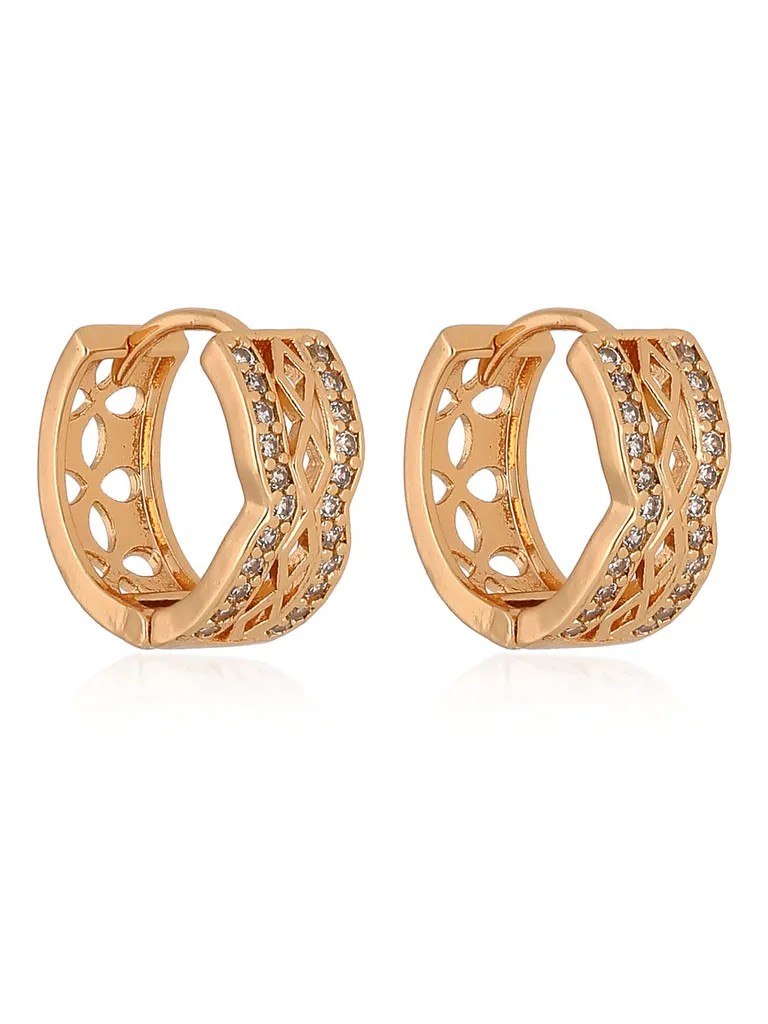AD / CZ Bali / Hoops in Rose Gold finish - BL0375