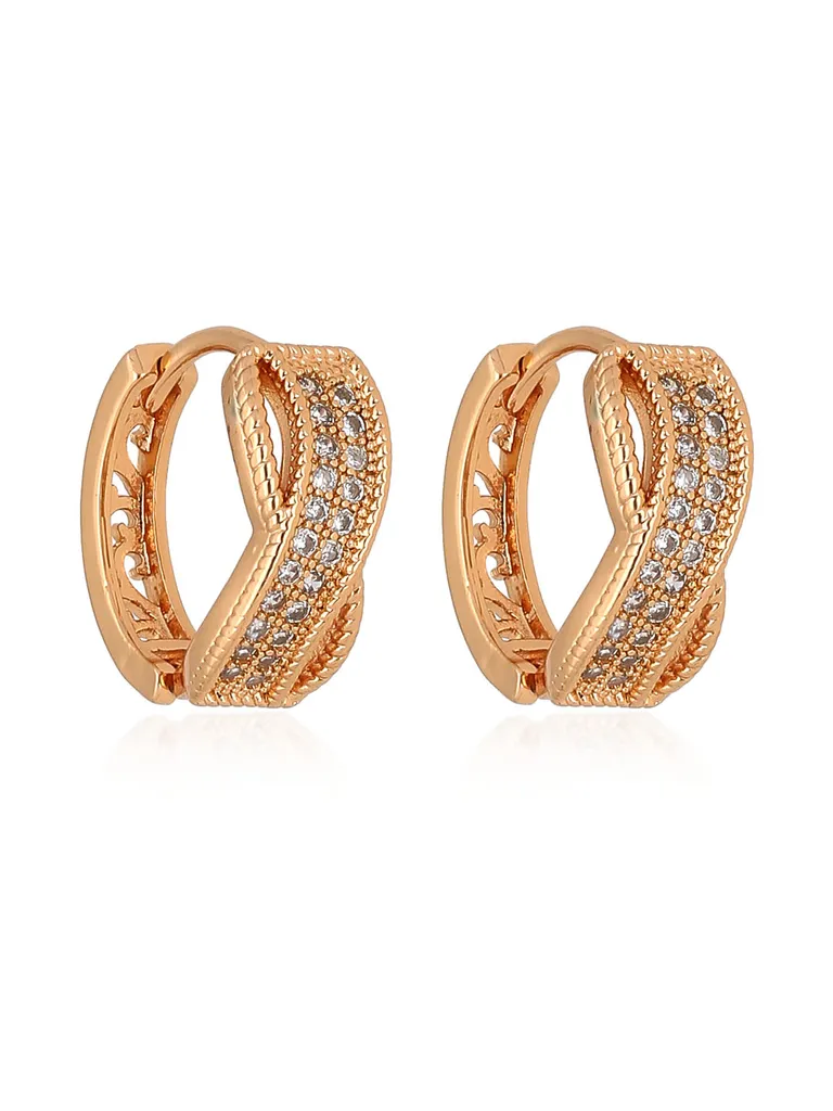 AD / CZ Bali / Hoops in Rose Gold finish - BL0377
