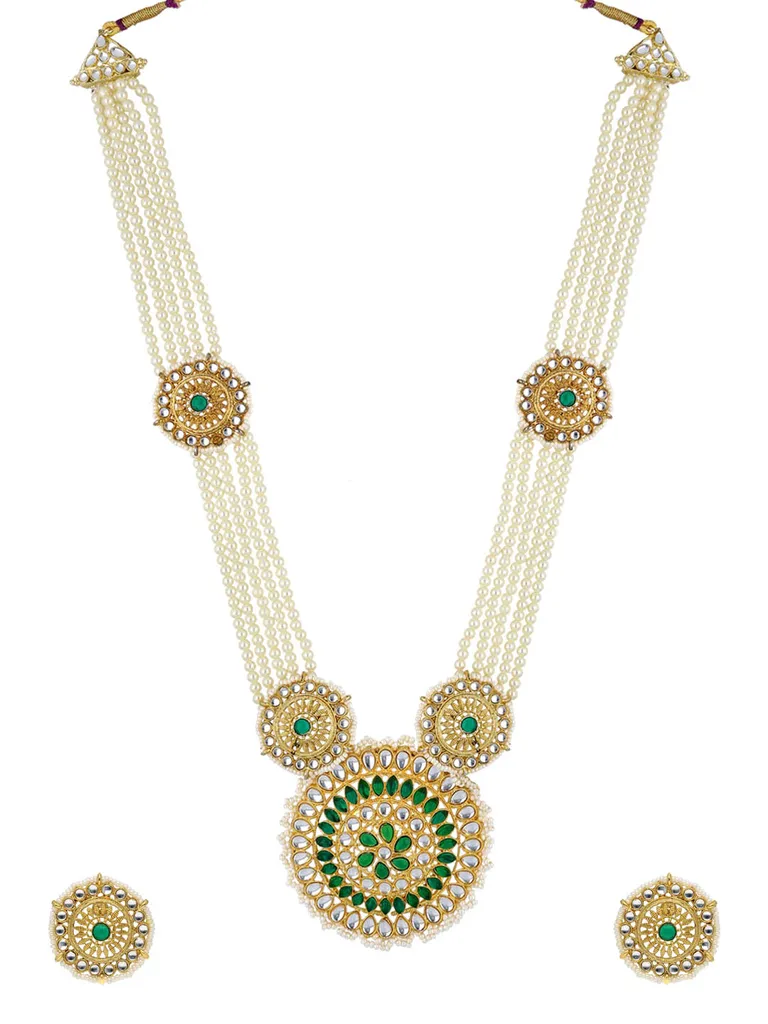 Kundan Long Necklace Set in Gold finish - P7077