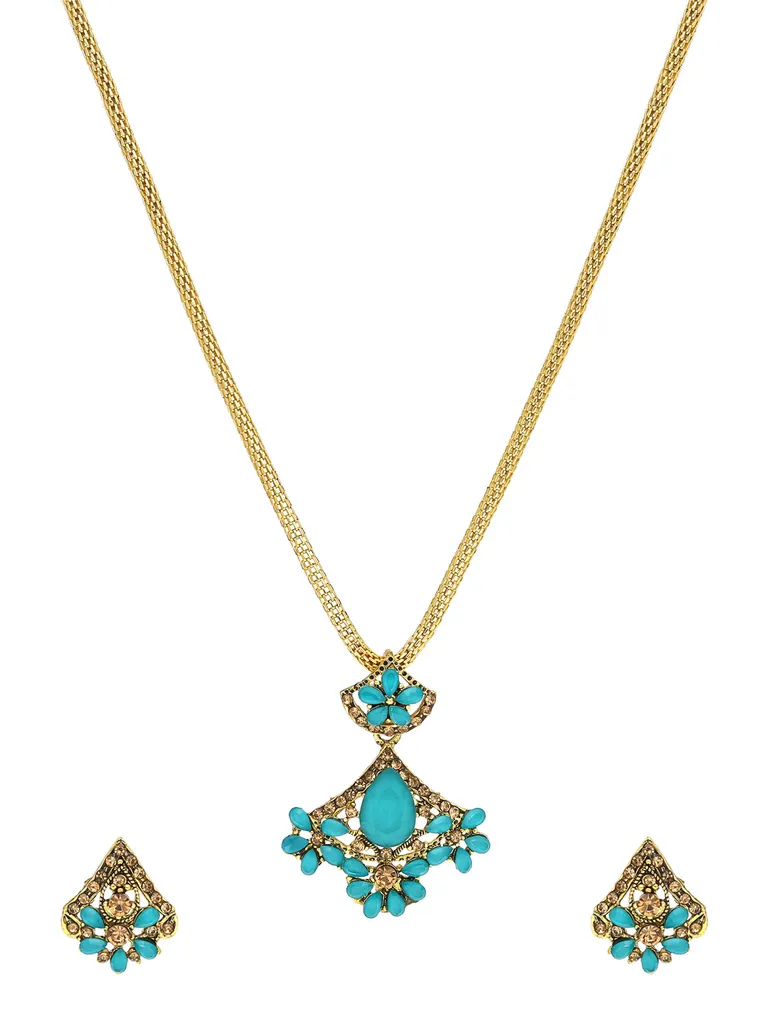 Traditional Pendant Set in Gold finish - CNB42219