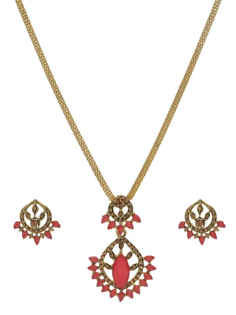 Traditional Pendant Set in Gold finish - CNB42243