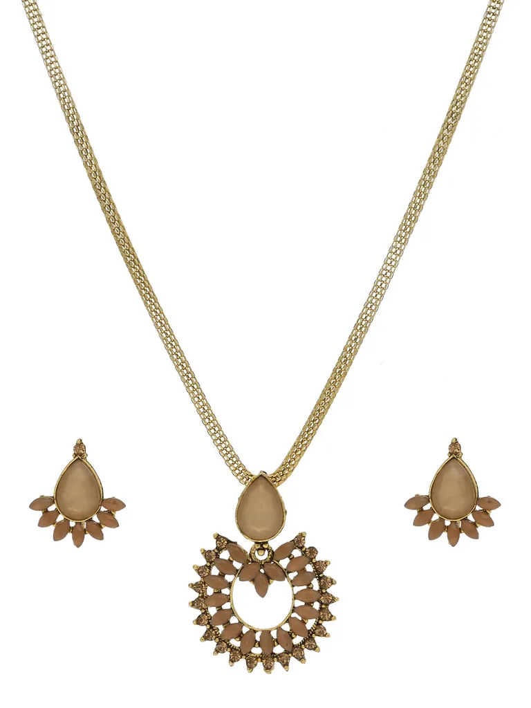 Traditional Pendant Set in Gold finish - CNB42225