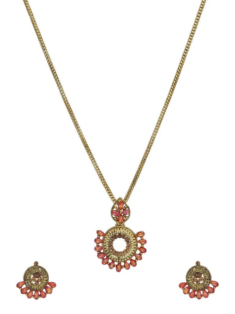 Traditional Pendant Set in Gold finish - CNB42120