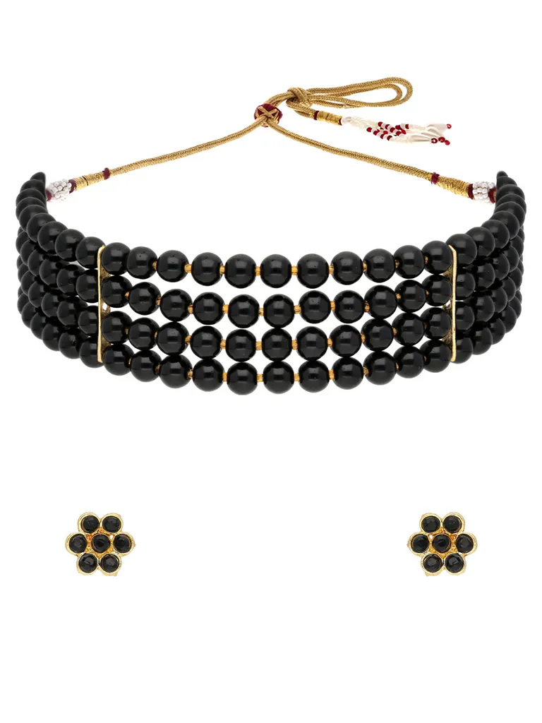 Traditional Choker Necklace Set in Gold finish - PR1208