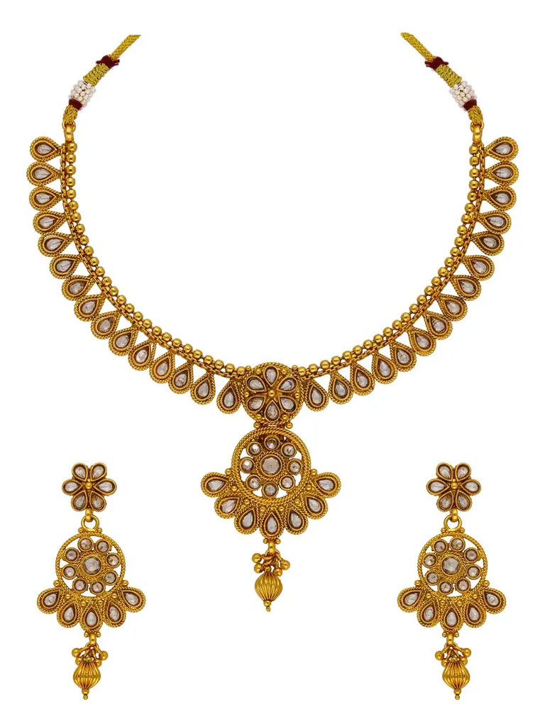 Reverse AD Necklace Set in Gold finish - AMN632