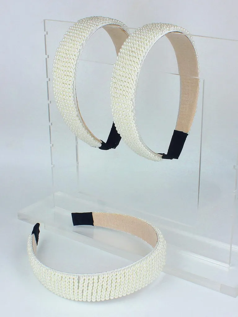 Pearls Hair Band in White color - STN280