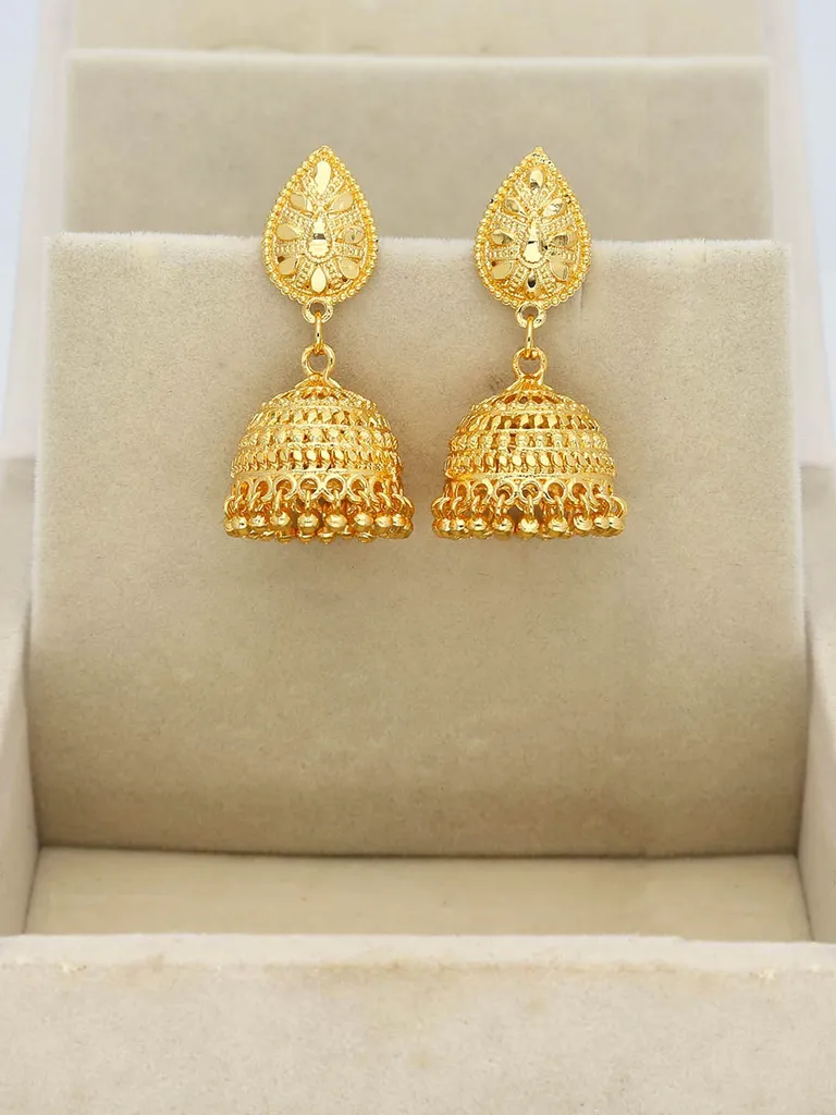Antique Jhumka Earrings in Gold finish - 29