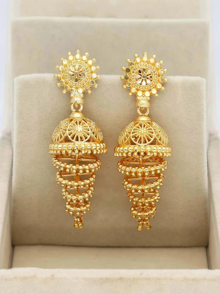 Antique Jhumka Earrings in Gold finish - 190