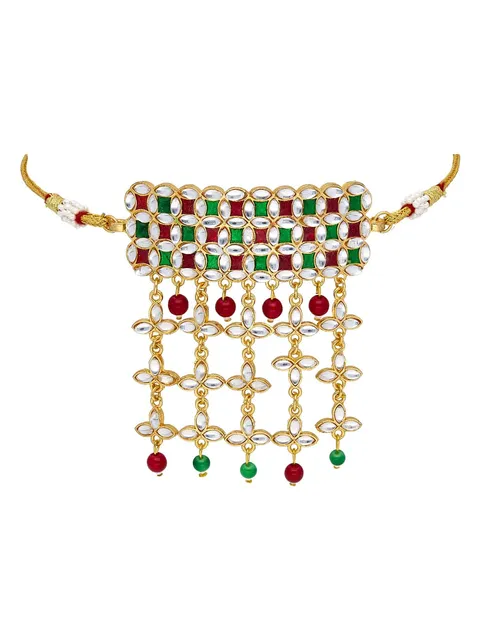 Rajwadi Choker Necklace in Gold finish - PSR166