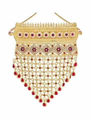 Rajwadi Choker Necklace in Gold finish - PSR180