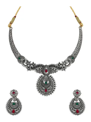 Necklace Set in Oxidised Silver finish - PSR279