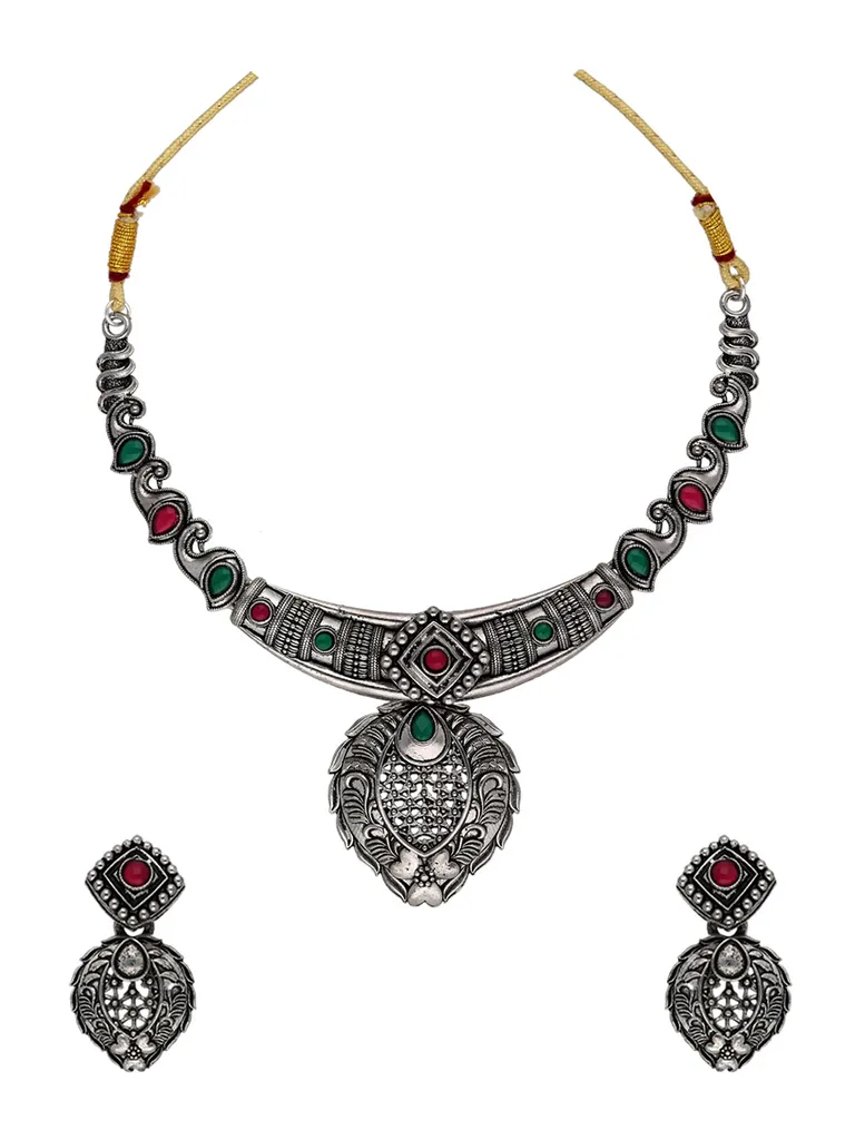 Necklace Set in Oxidised Silver finish - PSR280