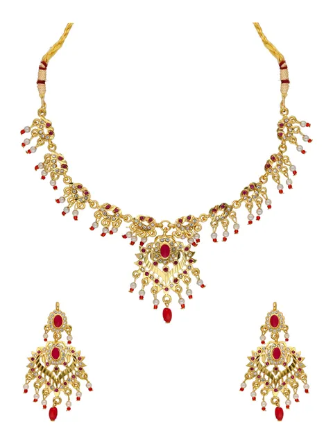 Traditional Necklace Set in Gold finish - PSR285