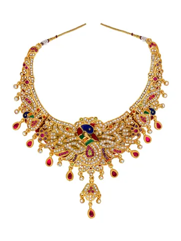 Peacock Necklace in Gold finish - PSR287