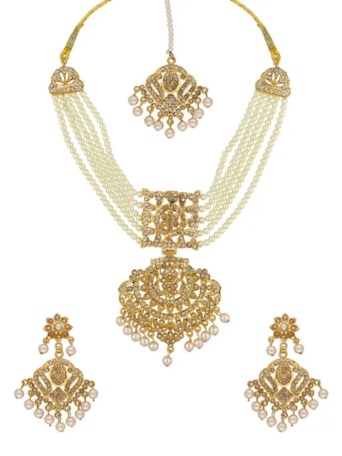 Pearls Necklace Set in Gold finish - PSR290