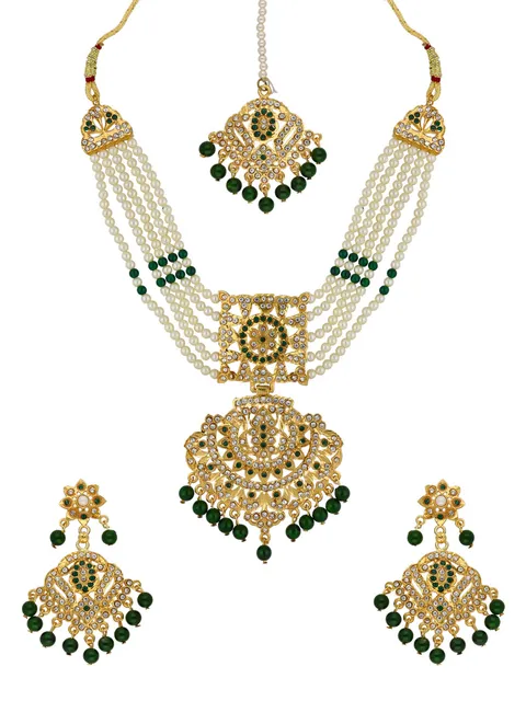 Pearls Necklace Set in Gold finish - PSR294