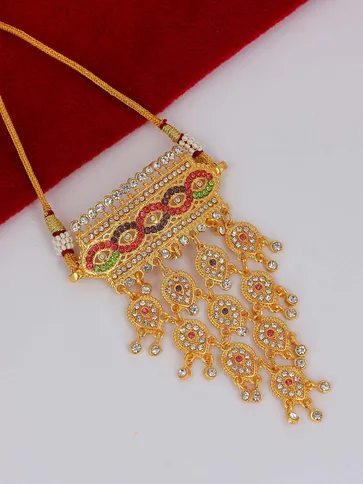 Rajwadi Choker Necklace in Gold finish - PSR176