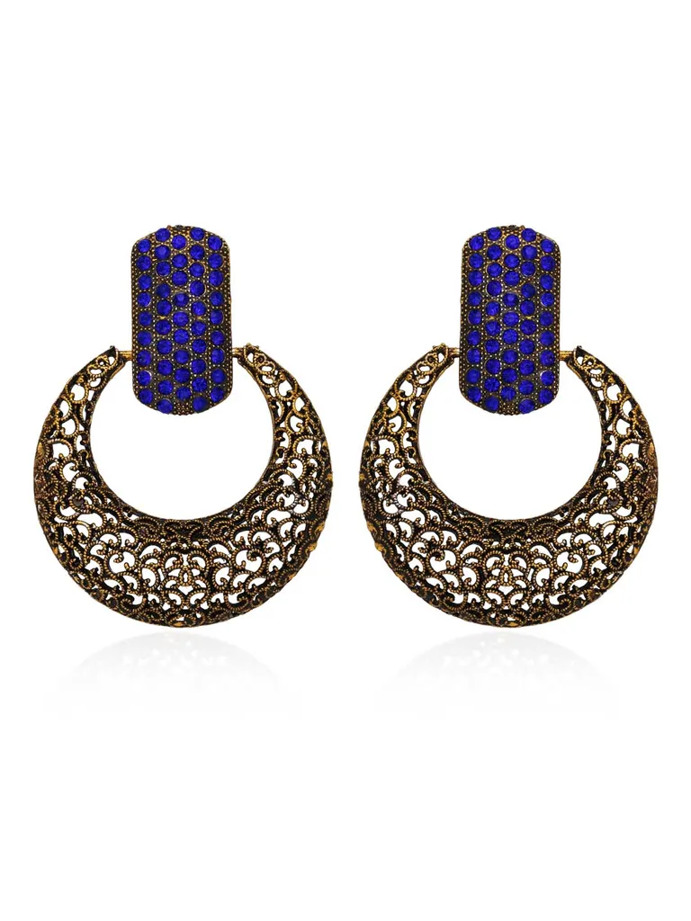 Dangler Earrings in Oxidised Gold finish - 2709BL