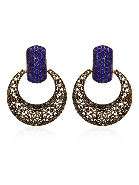 Dangler Earrings in Oxidised Gold finish - 2709BL