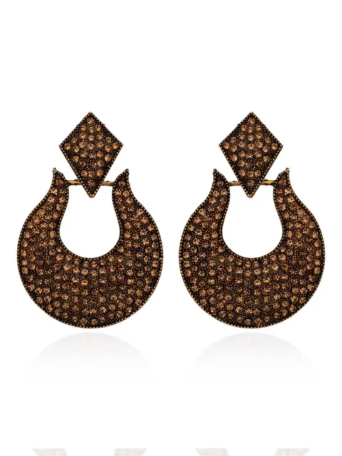 Long Earrings in Oxidised Gold finish - 2721LC