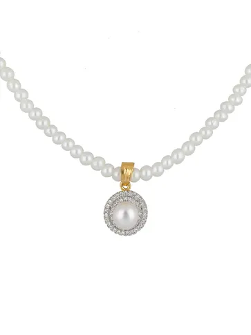 Pearls Mala with Pendant in Two Tone finish - S35139