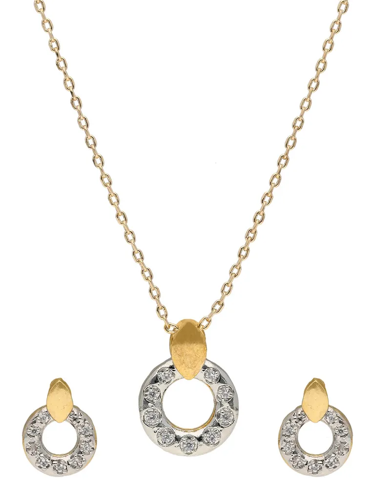Western Pendant Set in Two Tone finish - S35141