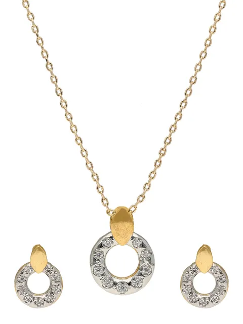Western Pendant Set in Two Tone finish - S35141