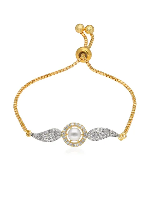 AD / CZ Loose / Link Bracelet in Two Tone finish - S35142