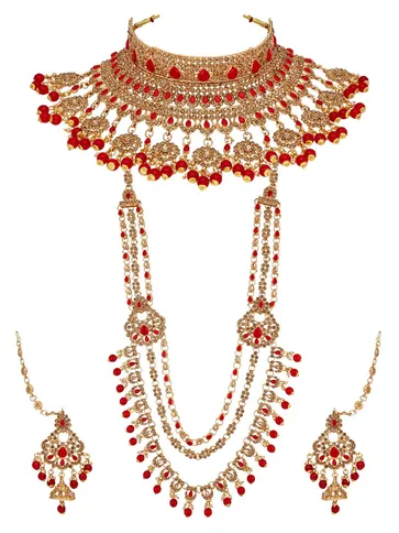 Traditional Bridal Set in Gold finish - 9007