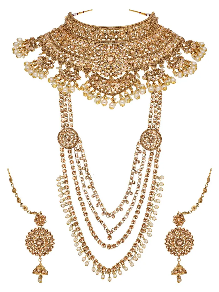 Traditional Bridal Set in Gold finish - 116