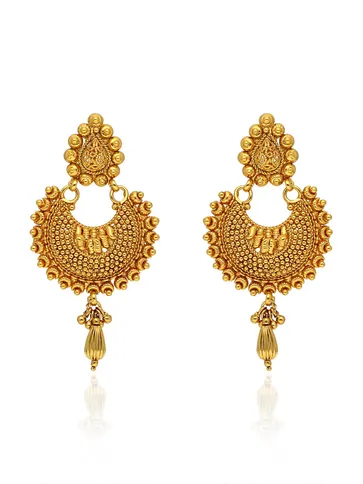 Antique Chandbali Earrings in Gold finish - AMN689