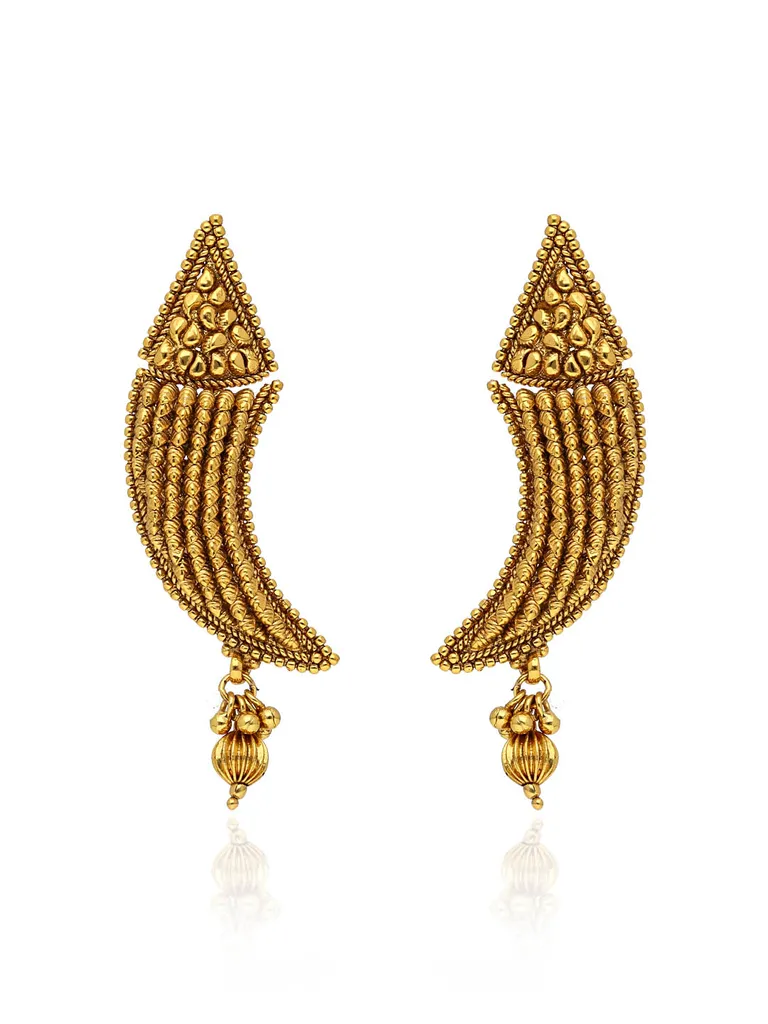 Antique Long Earrings in Gold finish - AMN692