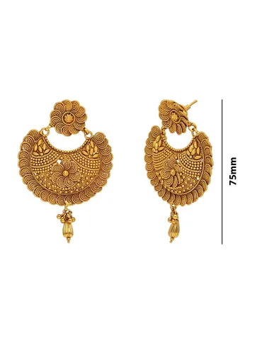 Antique Chandbali Earrings in Gold finish - AMN691
