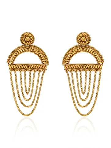 Antique Long Earrings in Gold finish - AMN699