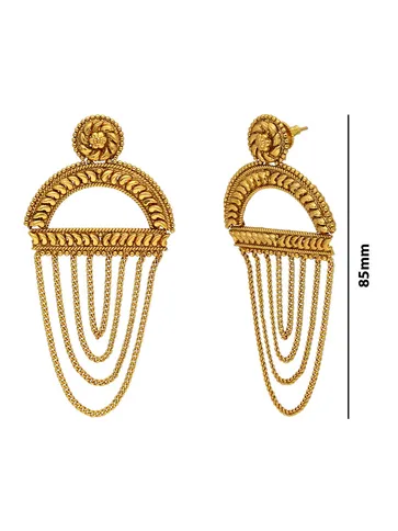 Antique Long Earrings in Gold finish - AMN699