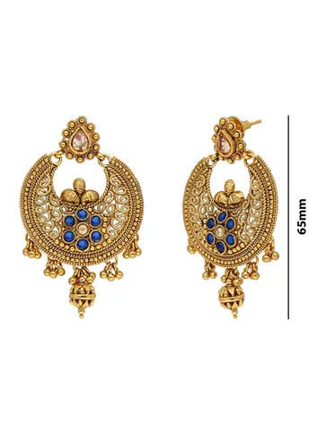 Antique Chandbali Earrings in Gold finish - AMN708