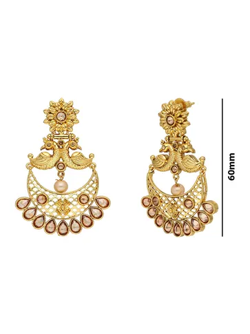 Antique Chandbali Earrings in Gold finish - AMN718