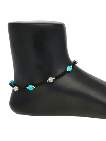 Western Thread Anklet in Sky Blue color - A500